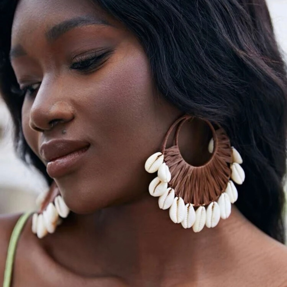 New Gorgeous Big Bohemian Shell Earrings!